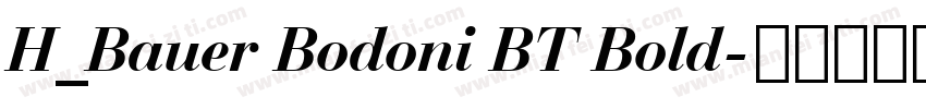H_Bauer Bodoni BT Bold字体转换